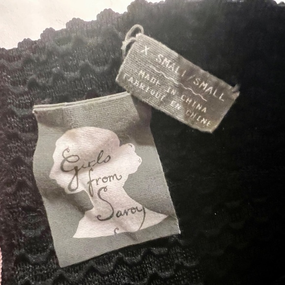 Anthropologie Girls from Savoy Scalloped Stripes Ponte Skirt XS S - Picture 4 of 4